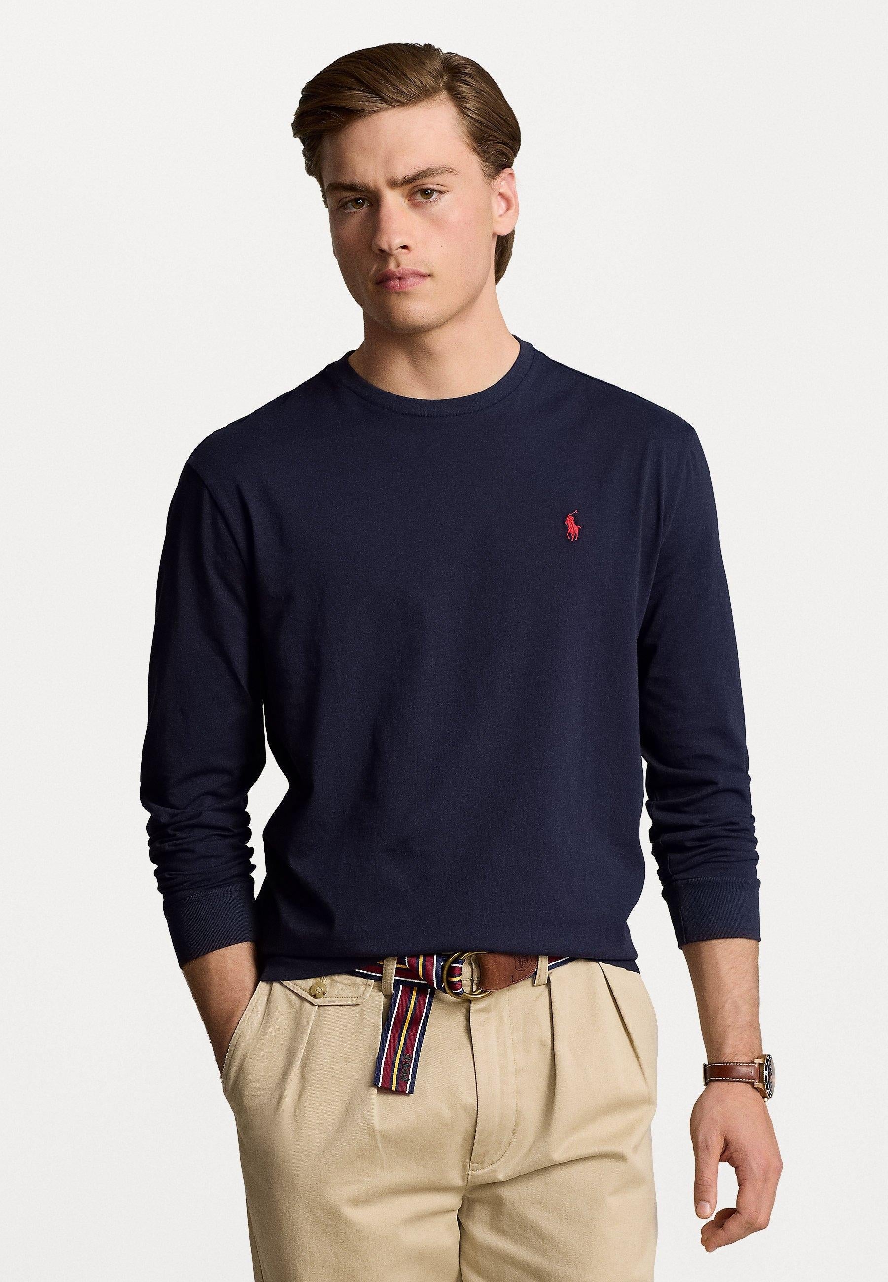 Maglia uomo in cotone collo a giro 710810846 001 RALPH LAUREN 