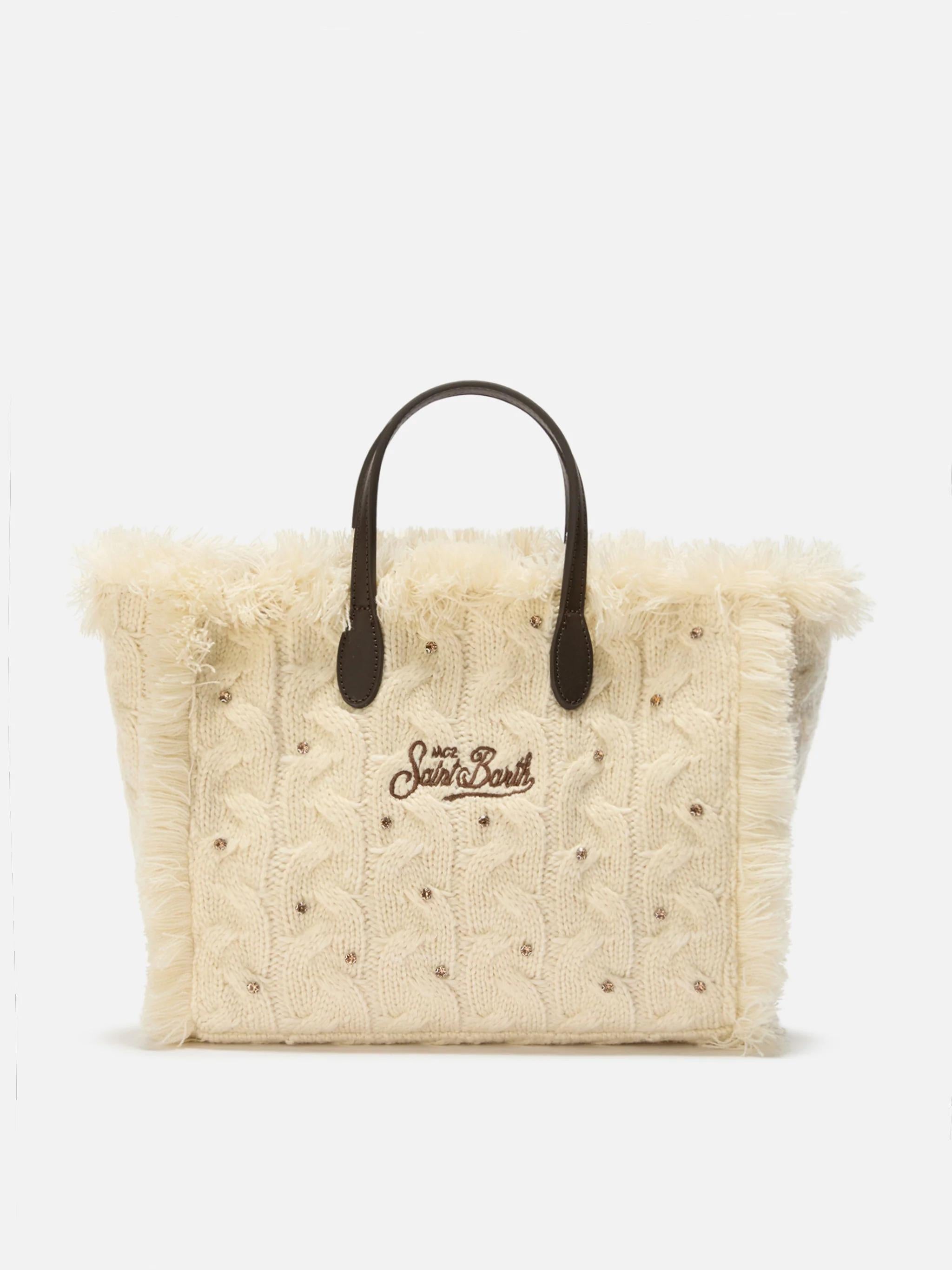 Borsa Colette Wool Braid a trecce con strass COL0030 00281I MC2 SAINT BARTH 