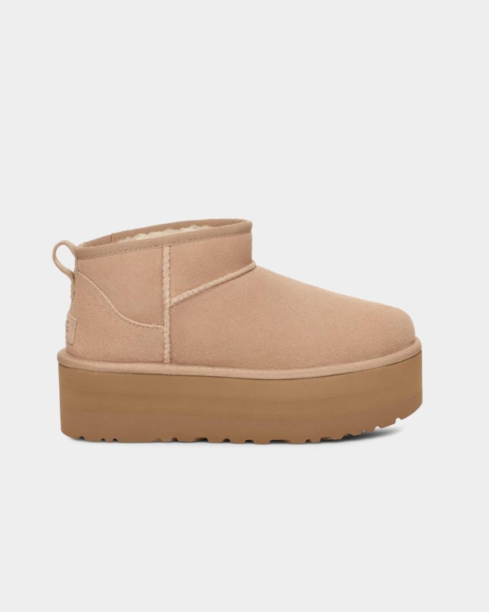 Scarpe donna classic ultra mini platform in pelle scamosciata 1135092 SAN UGG 