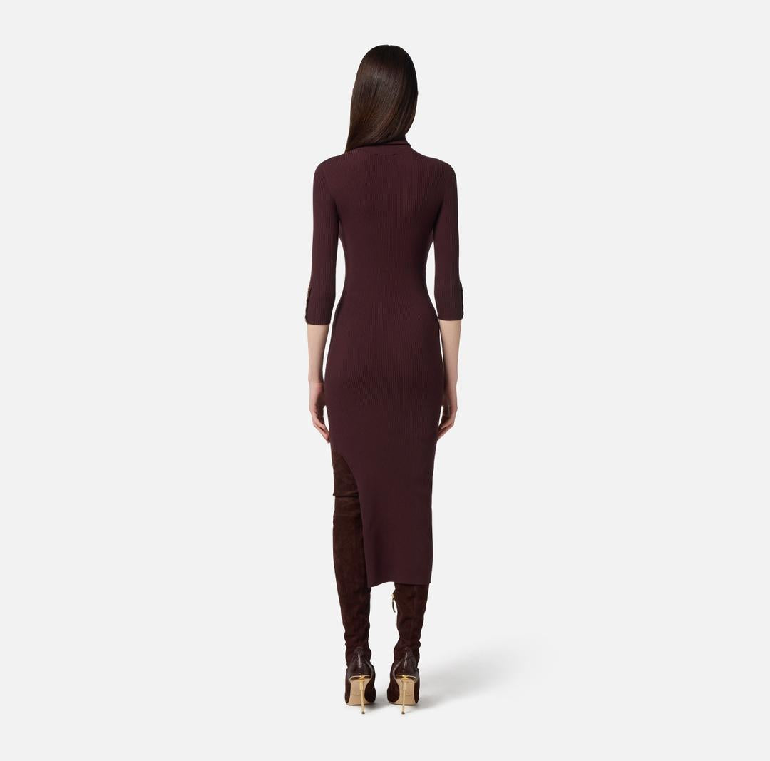 Abito in maglia a costine con taschino AM23B56E2 EA4 ELISABETTA FRANCHI 