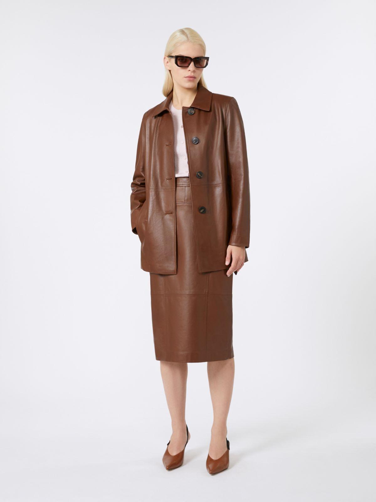 Giacca in nappa con cintura TOLMIN 002 MAX MARA STUDIO 