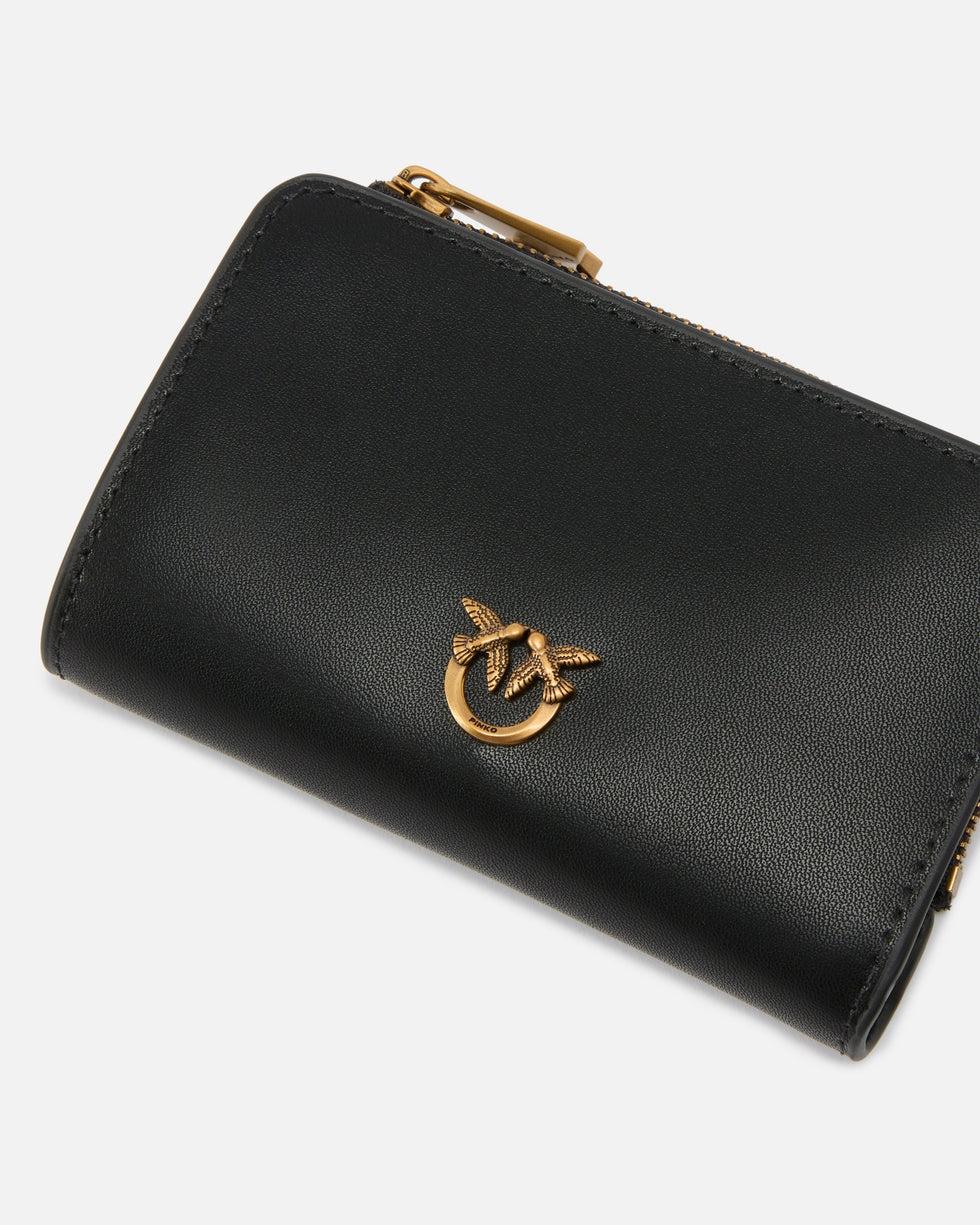 Portafoglio mini in pelle con Love Birds<BR/> 106206A0F1 Z99Q PINKO 