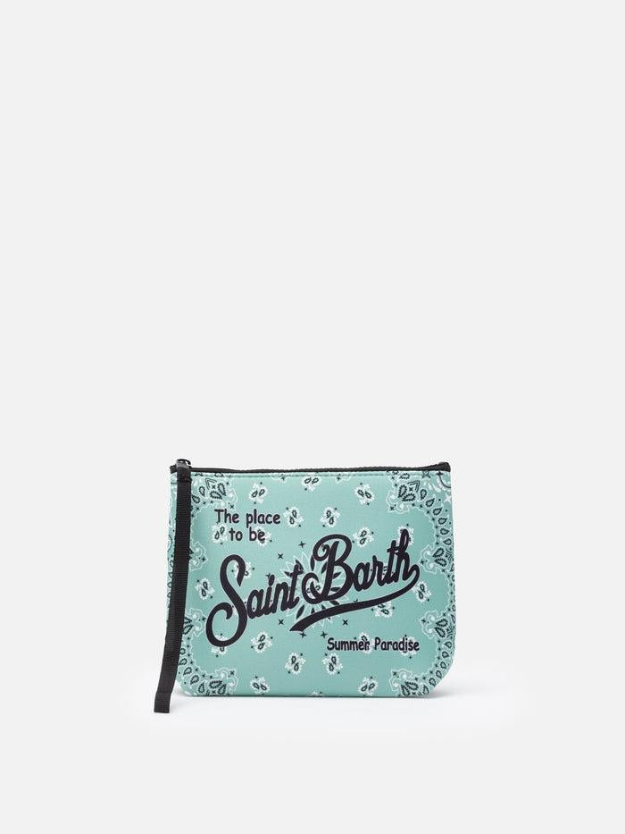 Pochette Aline in scuba con stampa bandana ALIN001 01089H MC2 SAINT BARTH 