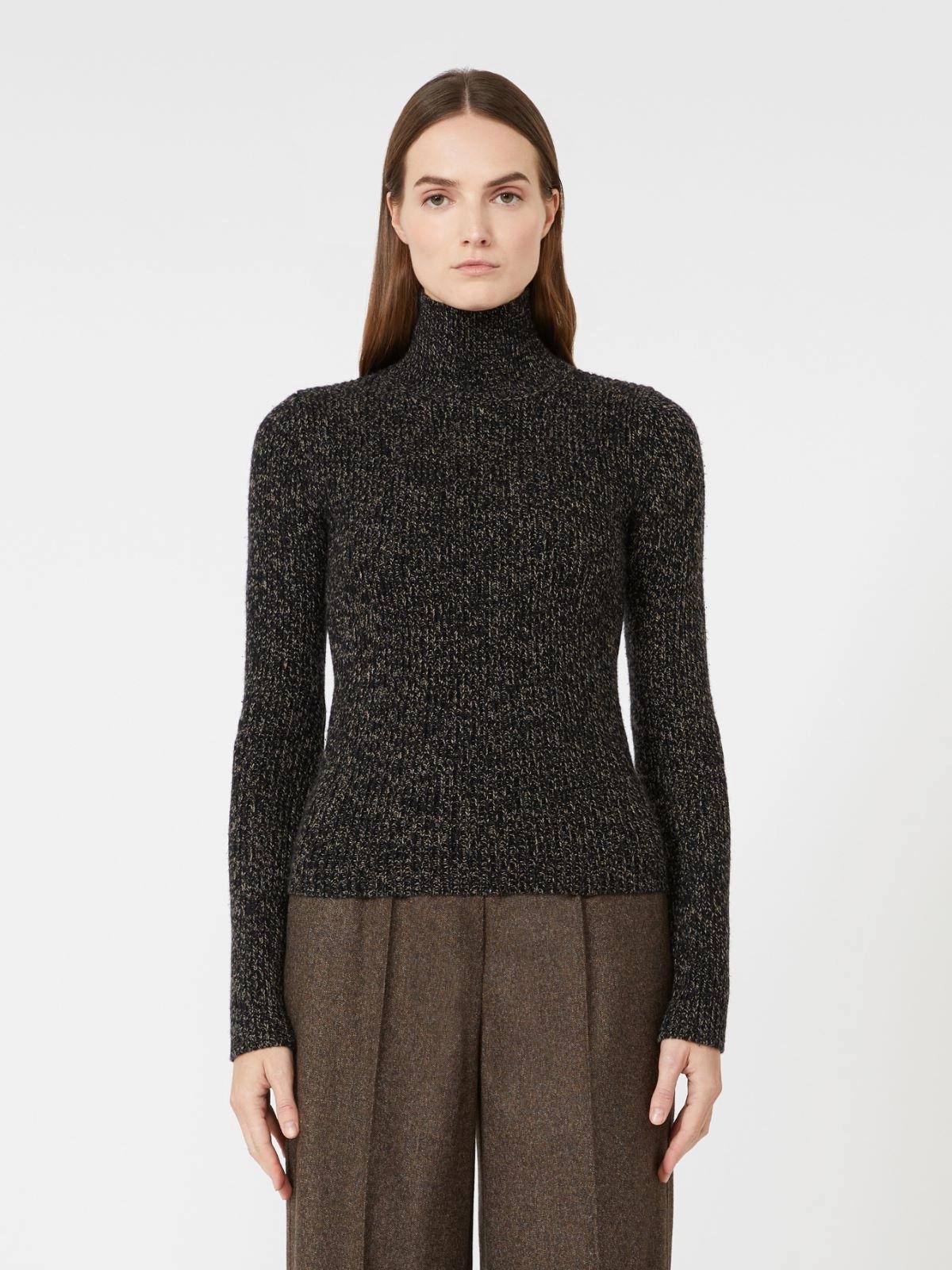 Dolcevita in mouliné di lana e cachemire - Cammello<BR/> AZULENE1234 004 MAX MARA 