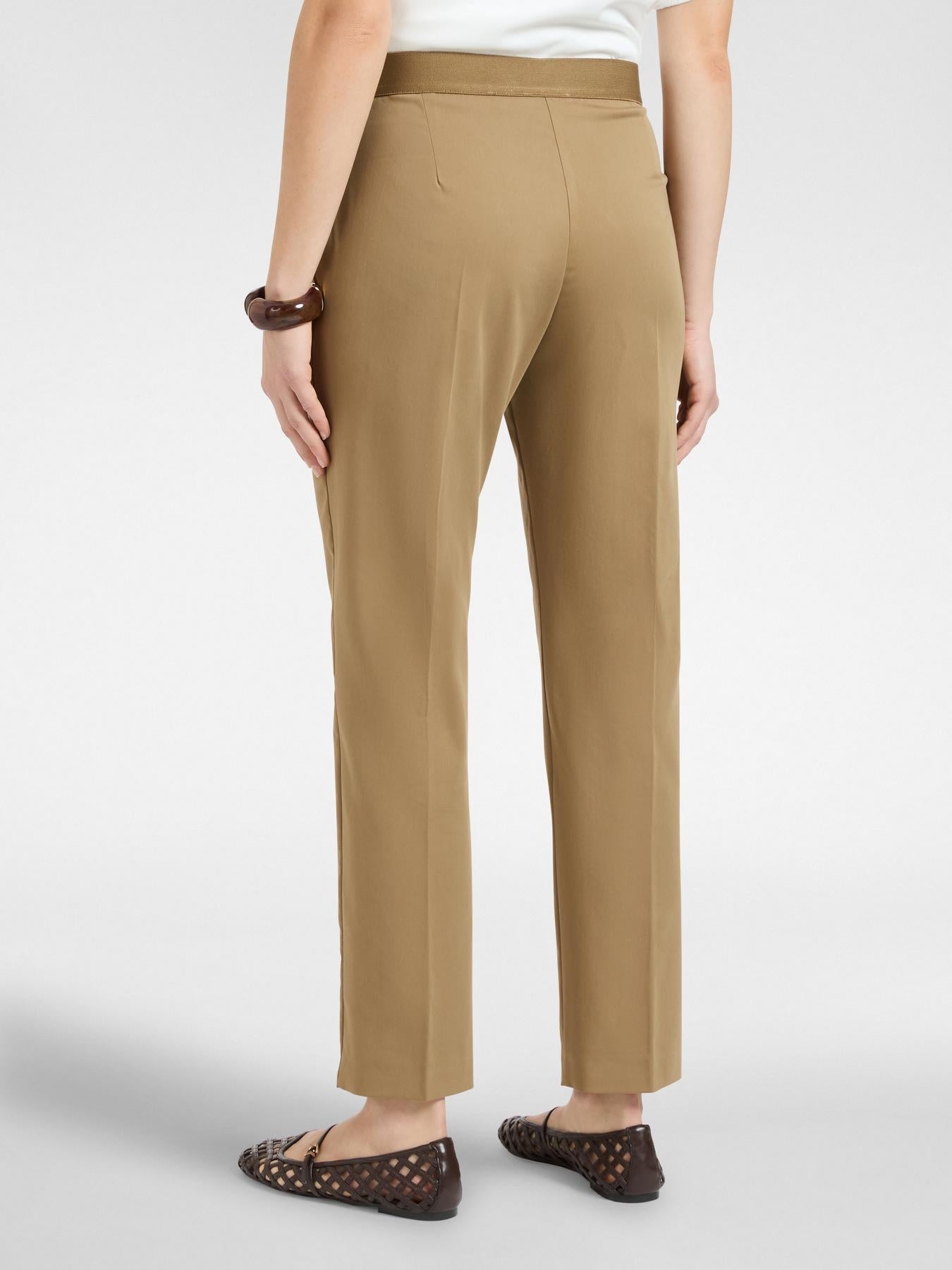 Pantaloni dritti in raso stretch<BR/> P010P000498N 22 ELENA MIRO 