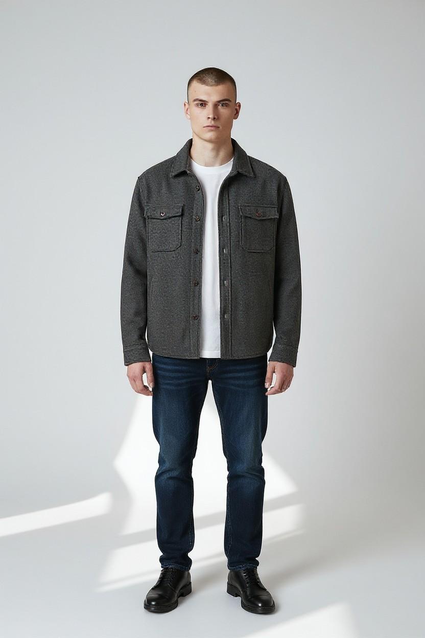 overshirt in lana imbottito Bl'ker HUNTERRESCA BROWN BL'KER 