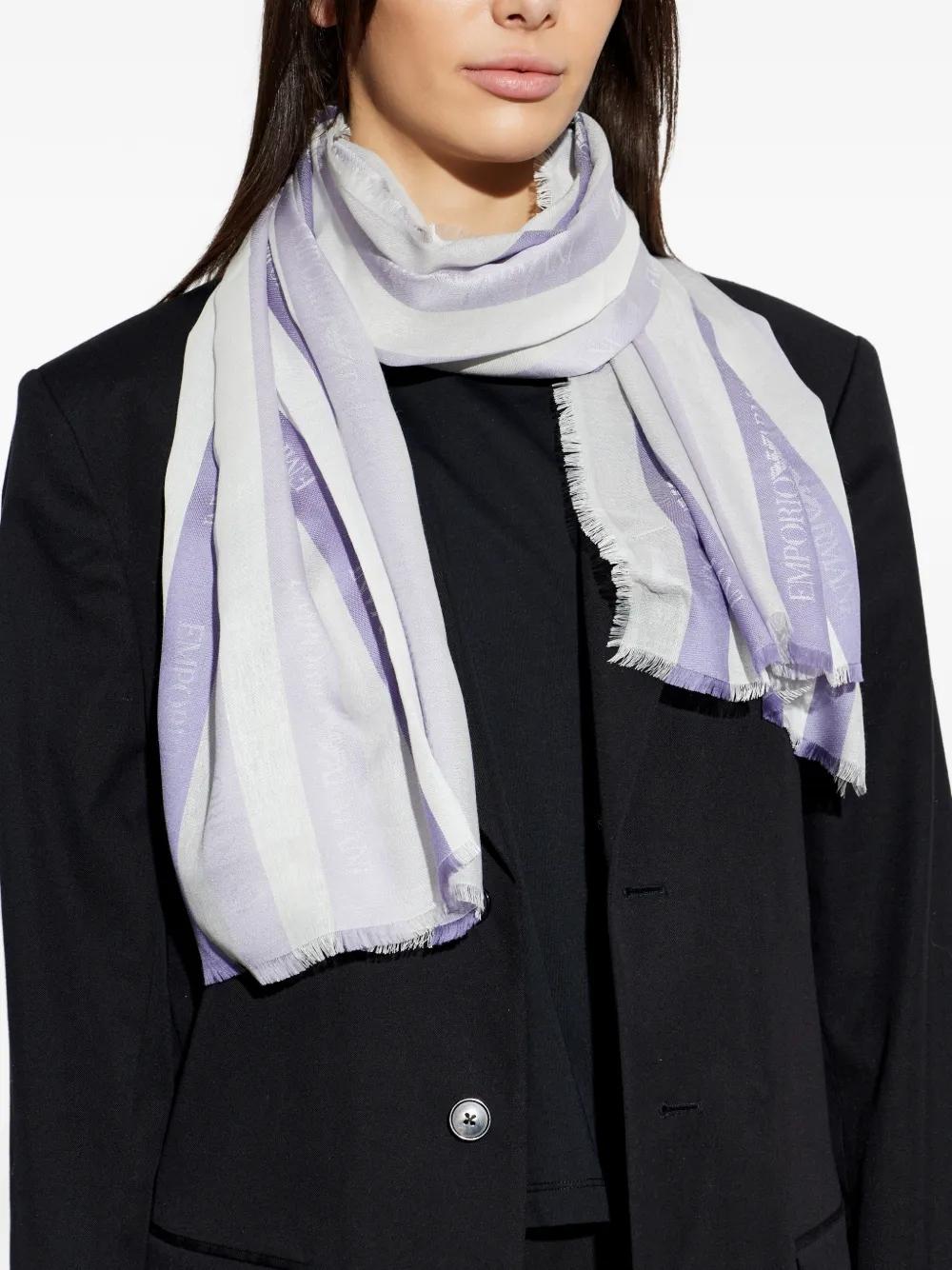 sciarpa a righe EW004578AF25414 F8199 ARMANI 