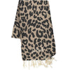 Telo mare Foutas in cotone con jacquard animalier