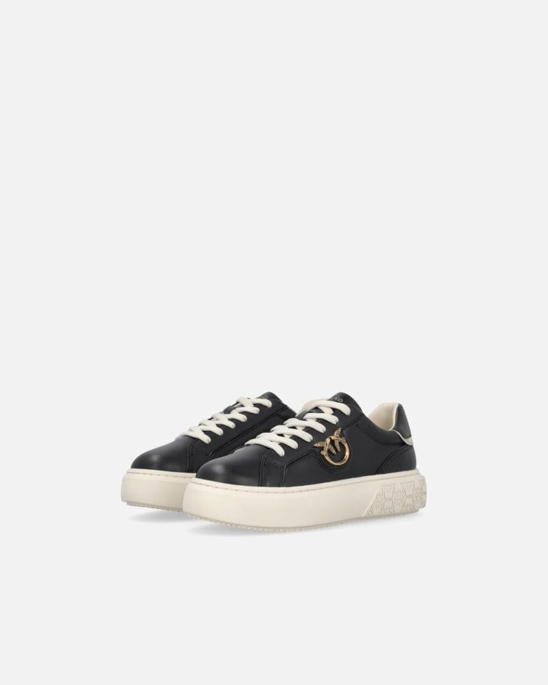Sneakers flatform con suola alta e logo in metallo SS0003P014 ZI8 PINKO 