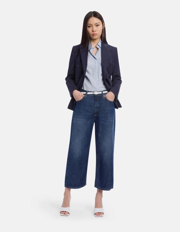 Jeans Tami wide leg in denim fisso lyocell<BR/> DP770DF0266DLZ3 800 DONDUP 