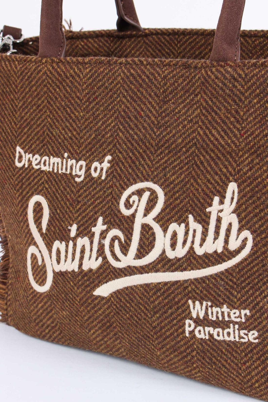 Borsa a mano Colette Wool in misto lana spigata COL0029 01352I MC2 SAINT BARTH 