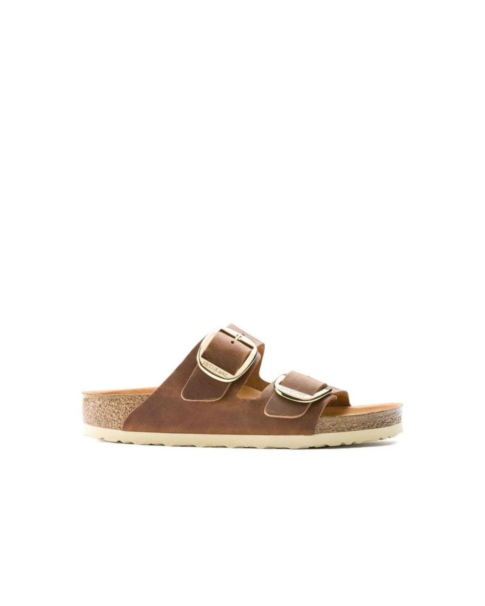 Ciabatta in pelle oleata Arizona Big Buckle 1011073ARIZONA COGNAC BIRKENSTOCK 