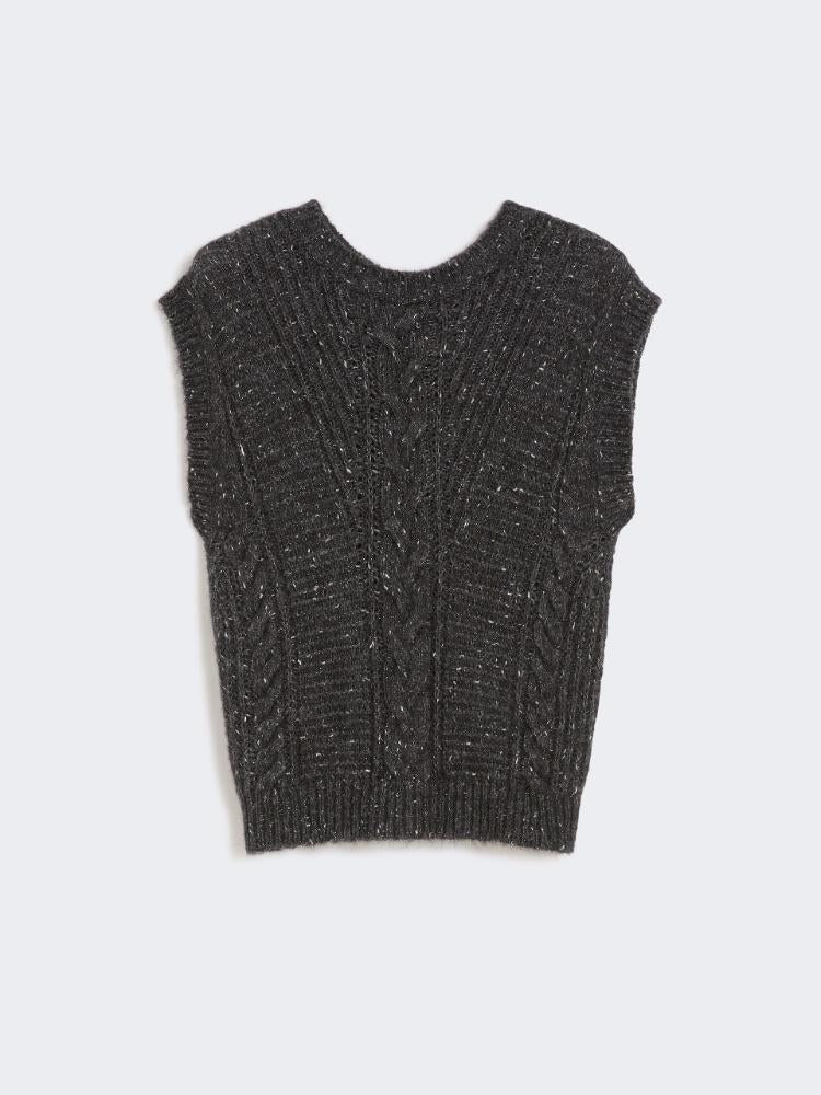 Gilet in alpaca e lurex<BR/> TAFFY 005 MAX MARA STUDIO 