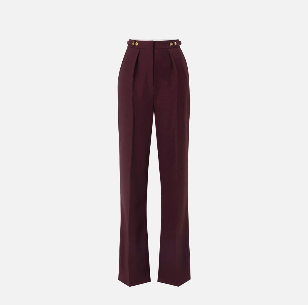Pantaloni in crêpe con accessorio gioiello PA09956E2 EA4 ELISABETTA FRANCHI 