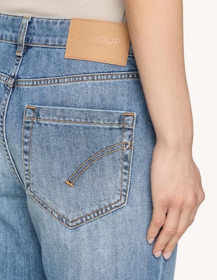 Jeans Koons 30 inches loose in denim fisso<BR/> DP26BLDF0263DIN8 800 DONDUP 