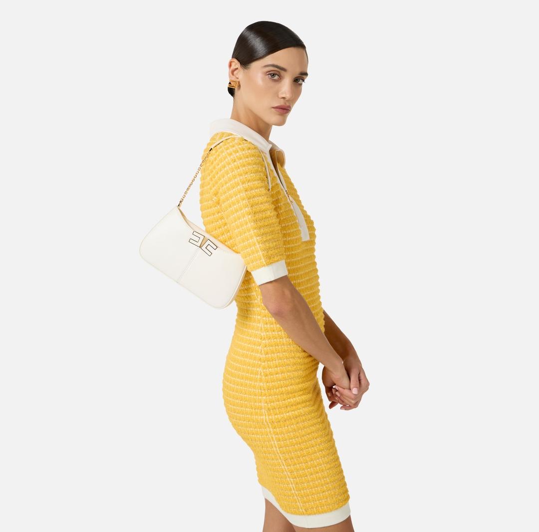 Borsa a spalla con dettaglio logo<BR/> BS93A61E2 EV7 ELISABETTA FRANCHI 