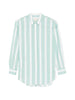 Camicia Brigitte in cotone a righe verdi con ricamo Sport Club