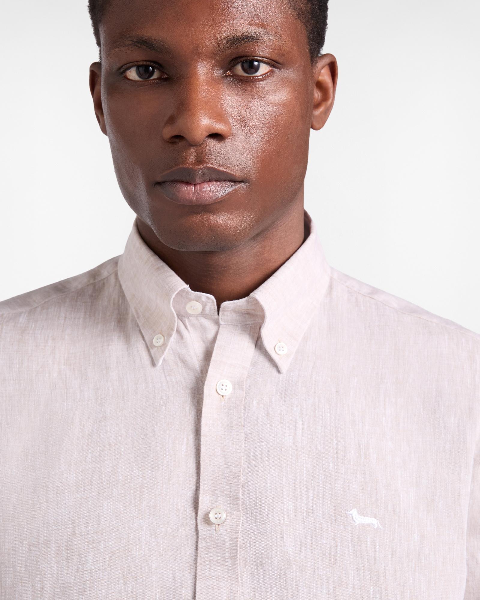 Camicia in puro lino regular fit<BR/> CRQ014010883B 201 HARMONT & BLAINE 