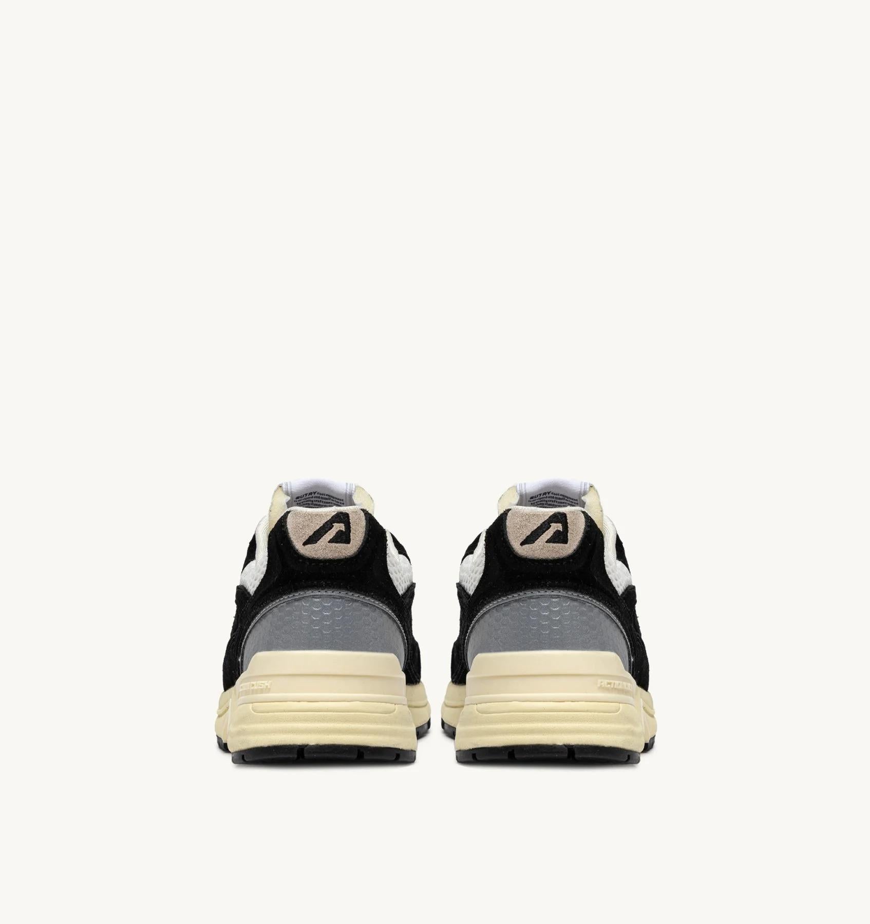 SNEAKERS HYPERWAY IN MESH E SUEDE NERO E ARGENTO<BR/> HYLM UM07 AUTRY ACTION SHOES 