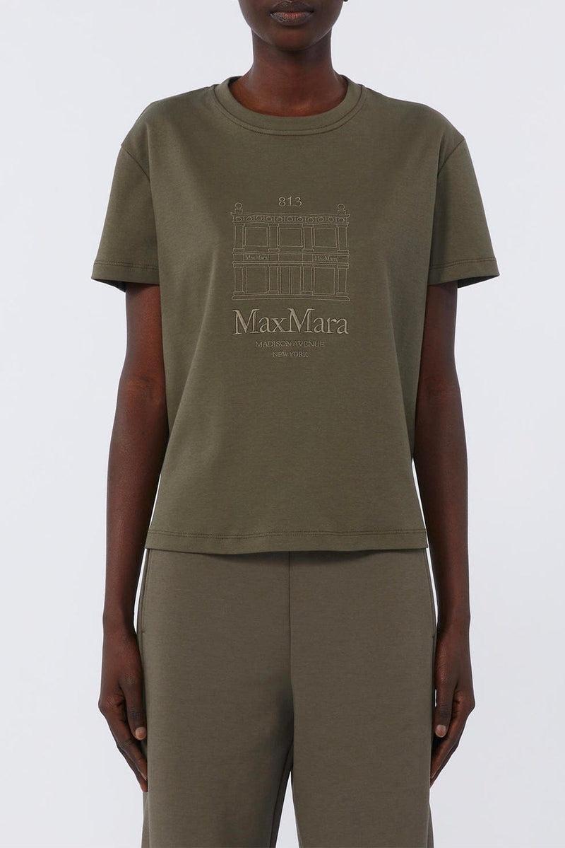 T-shirt in jersey con ricamo SMMBELLA 009 S MAX MARA 