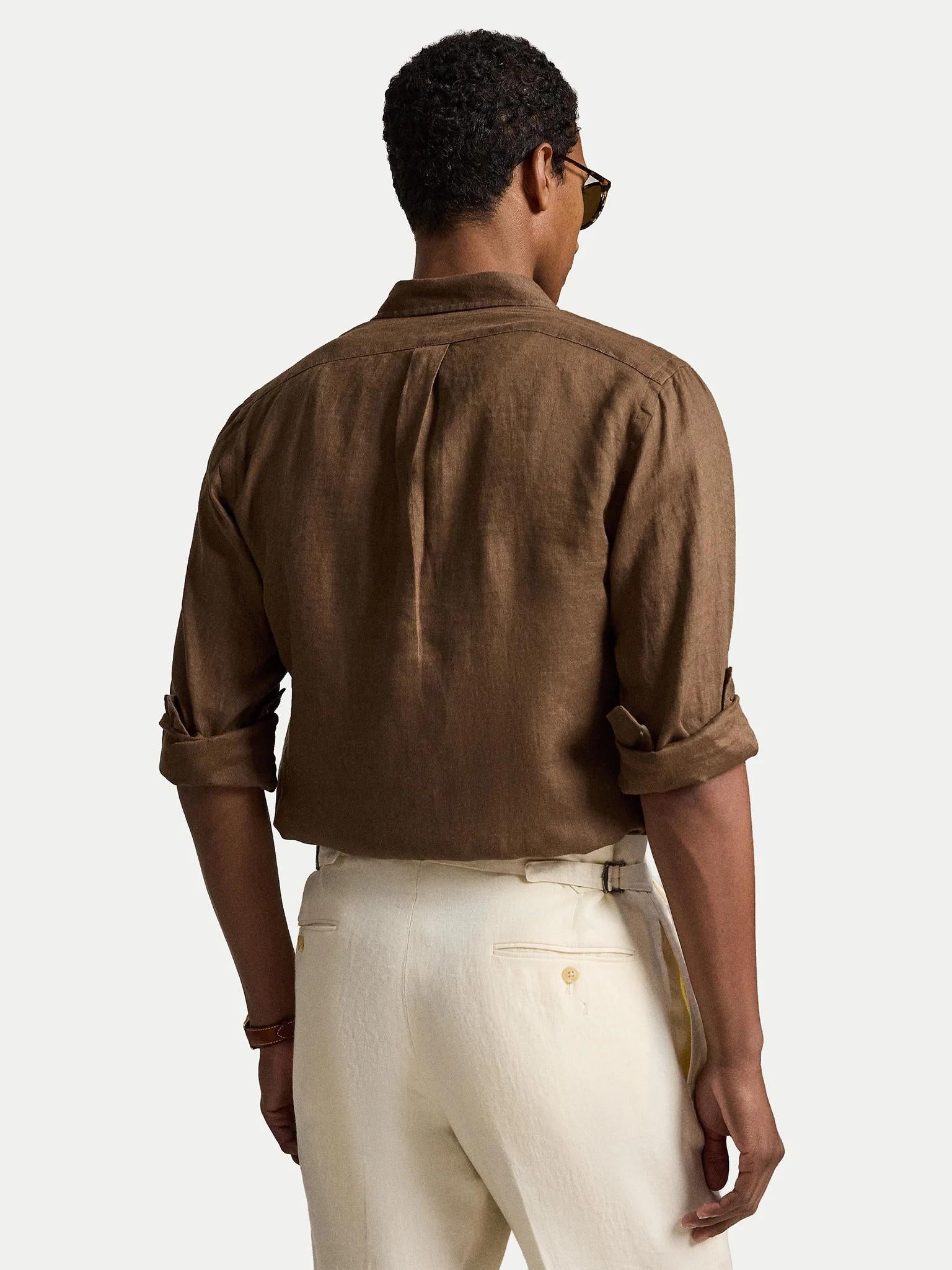Camicia uomo in puro lino 710968915 500 RALPH LAUREN 