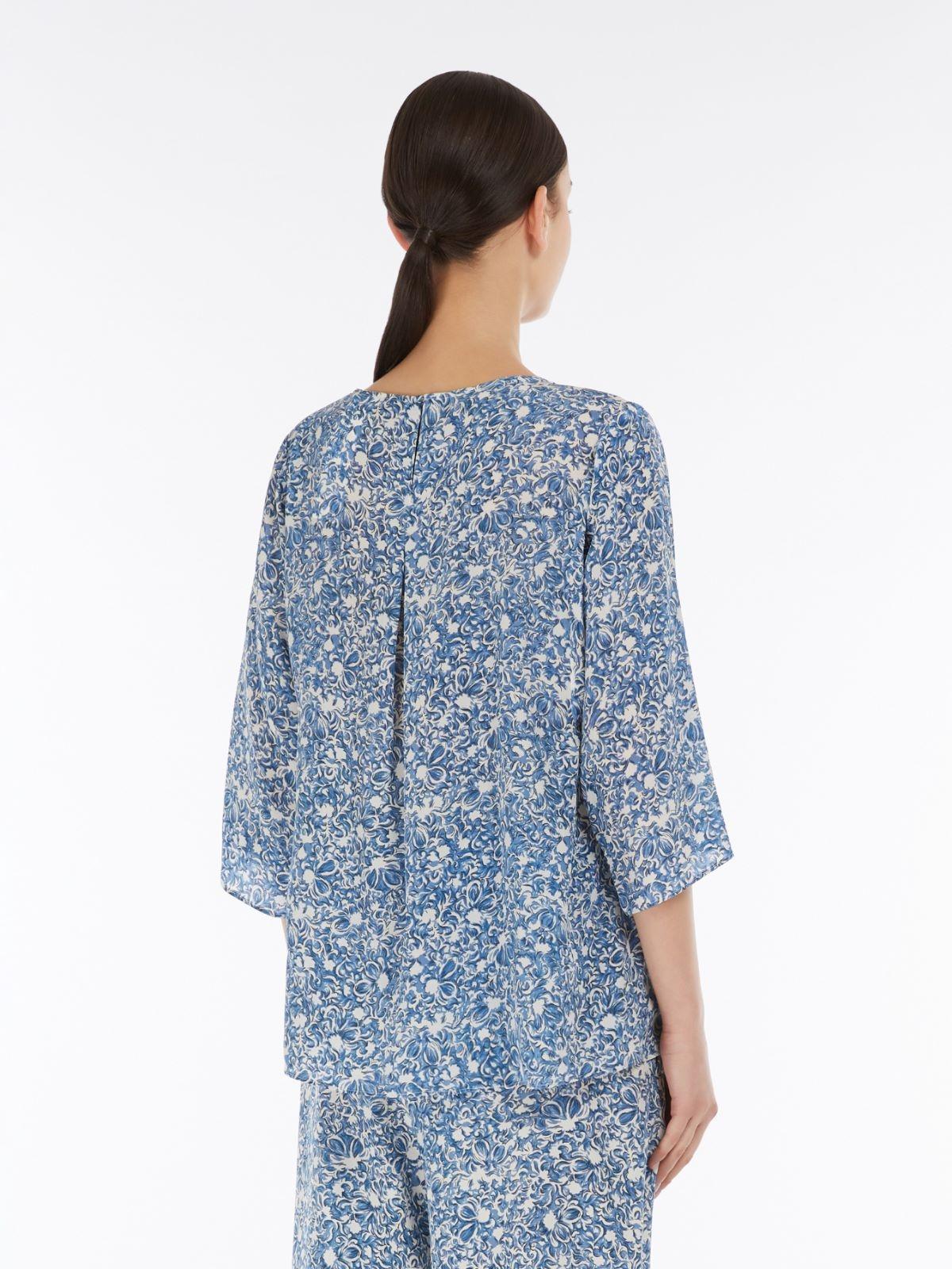 Blusa in twill di seta fantasia GINNICO 002 WEEKEND 