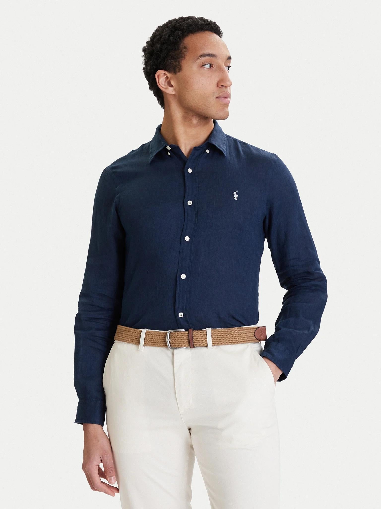 Camicia uomo in puro lino 710968915 506 RALPH LAUREN 