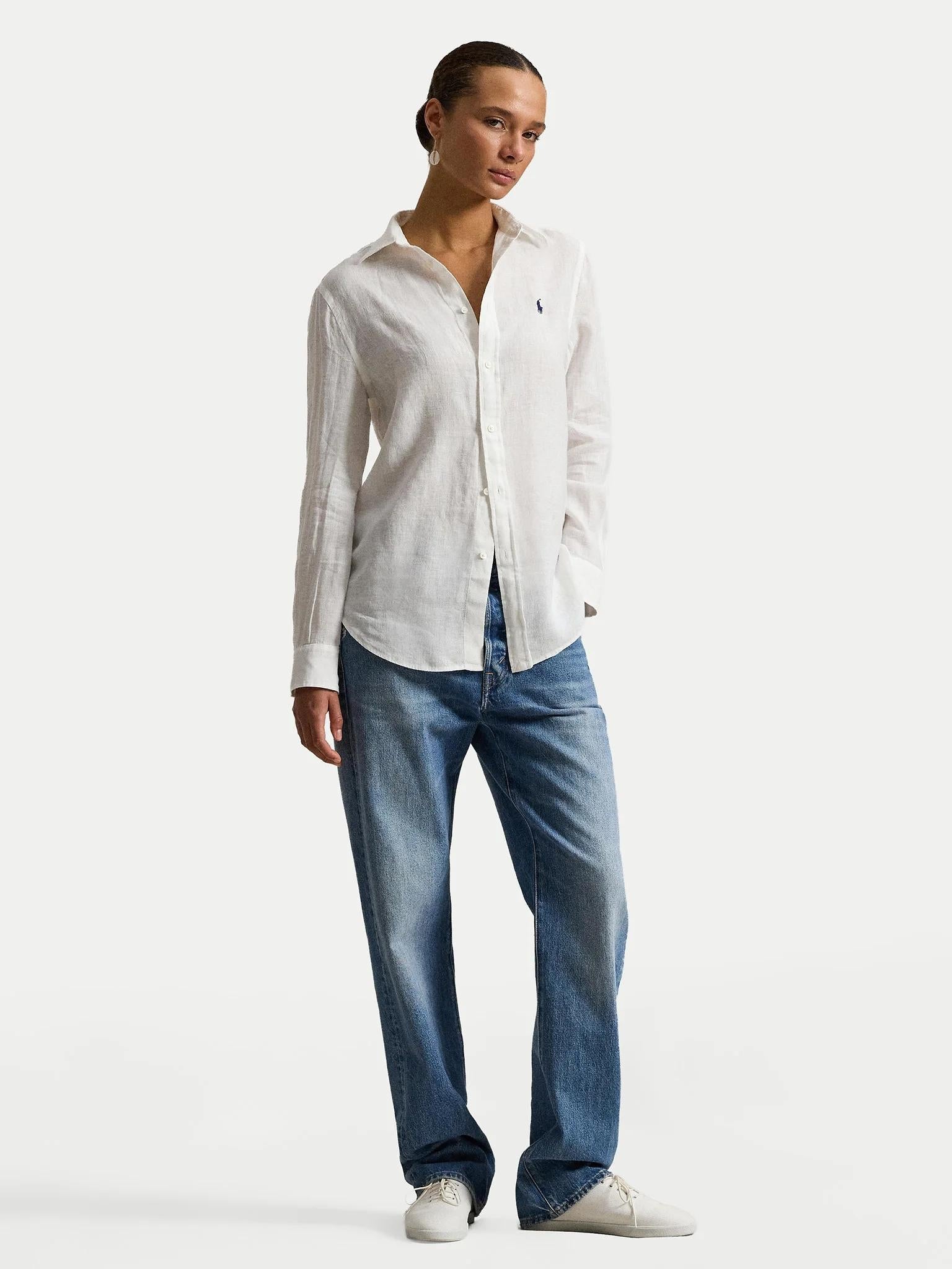 Camicia donna Polo Ralph Lauren realizzata in lino 211970730 518 RALPH LAUREN 