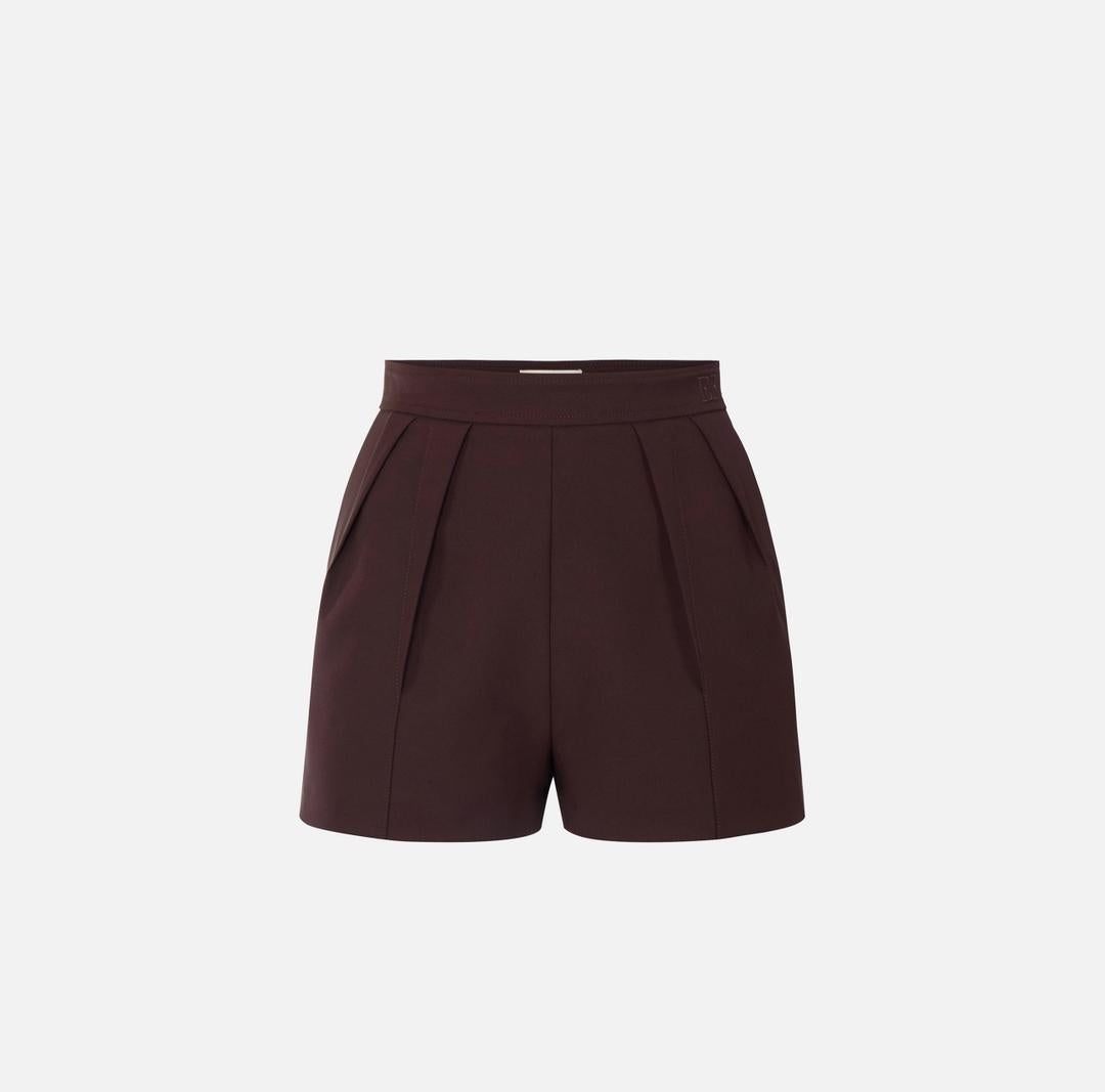 Shorts in crêpe leggero con pinces<BR/> SH01062E2 644 ELISABETTA FRANCHI 