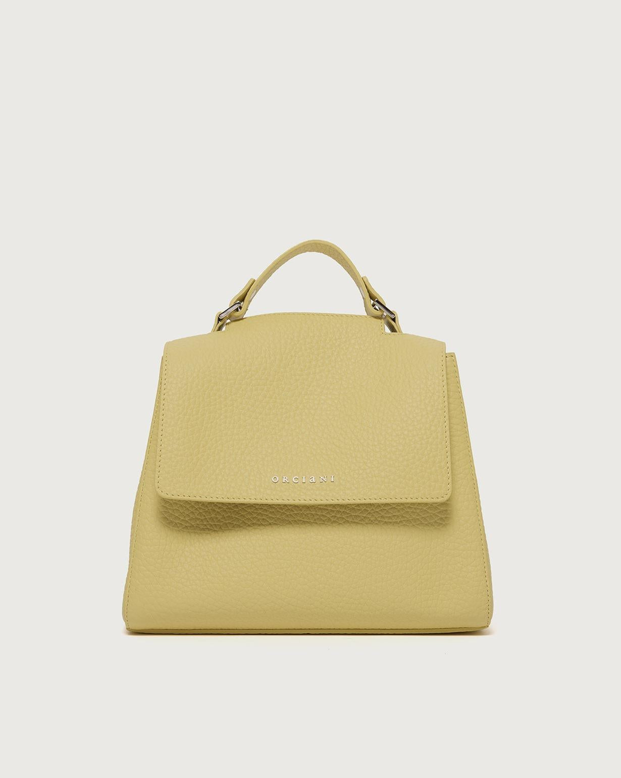 Borsa Sveva Soft Piccola a mano in pelle con tracolla<BR/> B01999SOF CEDRO ORCIANI 