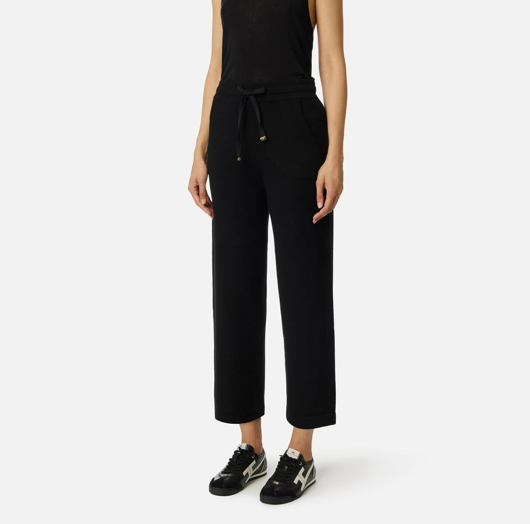 Pantaloni in misto cachemire con coulisse<BR/> KP70S57E2 110 ELISABETTA FRANCHI 