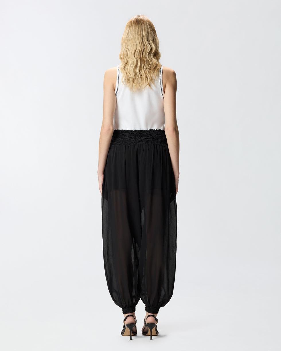 Pantaloni leggeri e fluidi<BR/> 106845A3B2 Z99 PINKO 