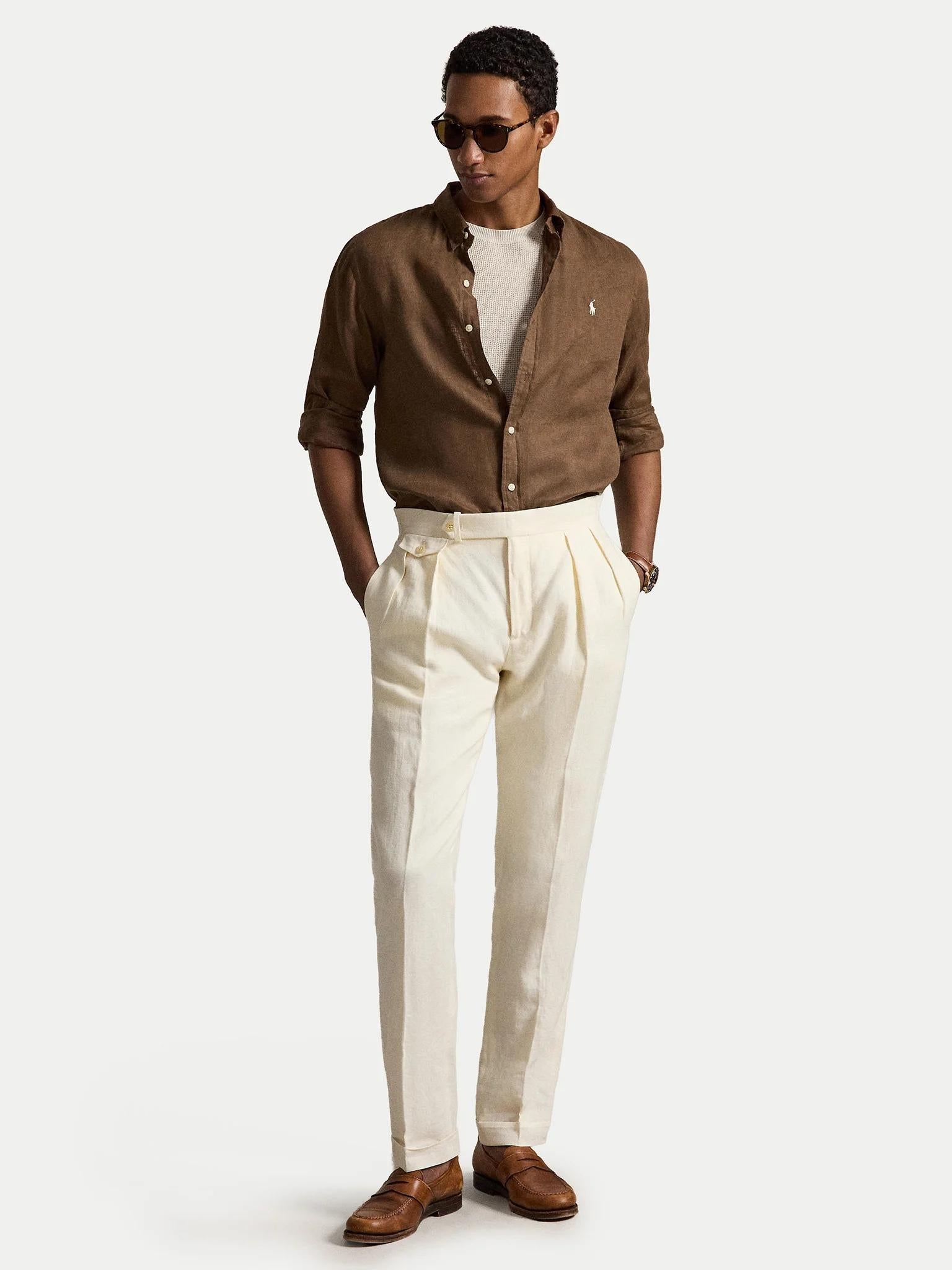 Camicia uomo in puro lino 710968915 500 RALPH LAUREN 