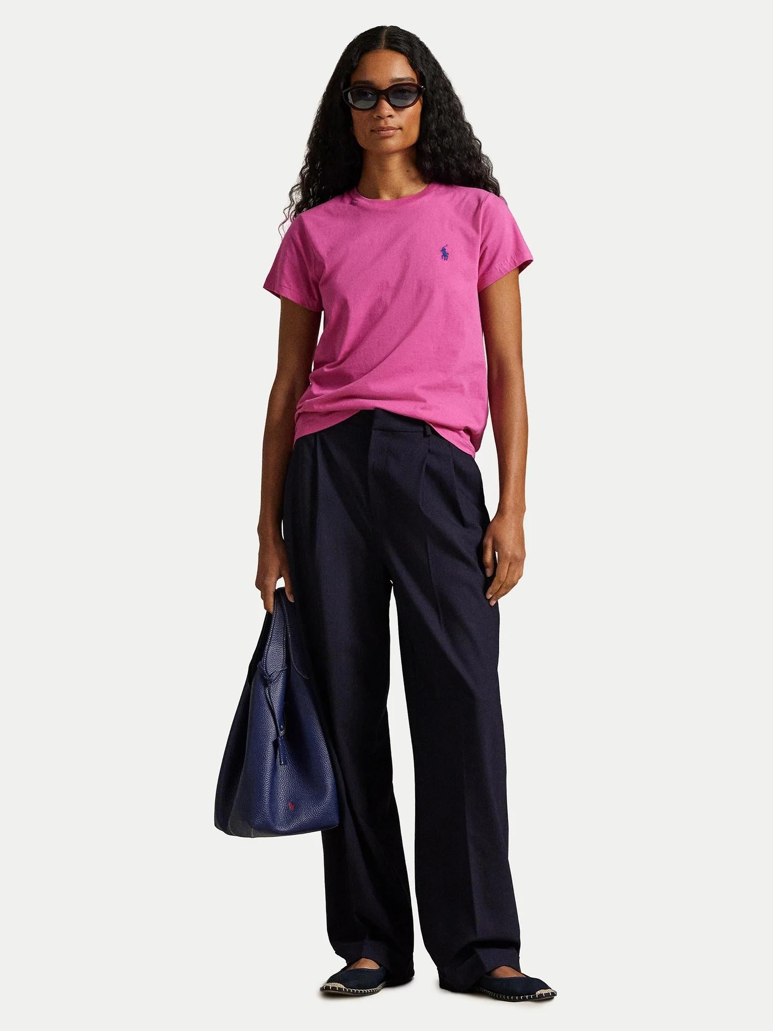 T-shirt donna in cotone classic fit 211B14605 018 RALPH LAUREN 