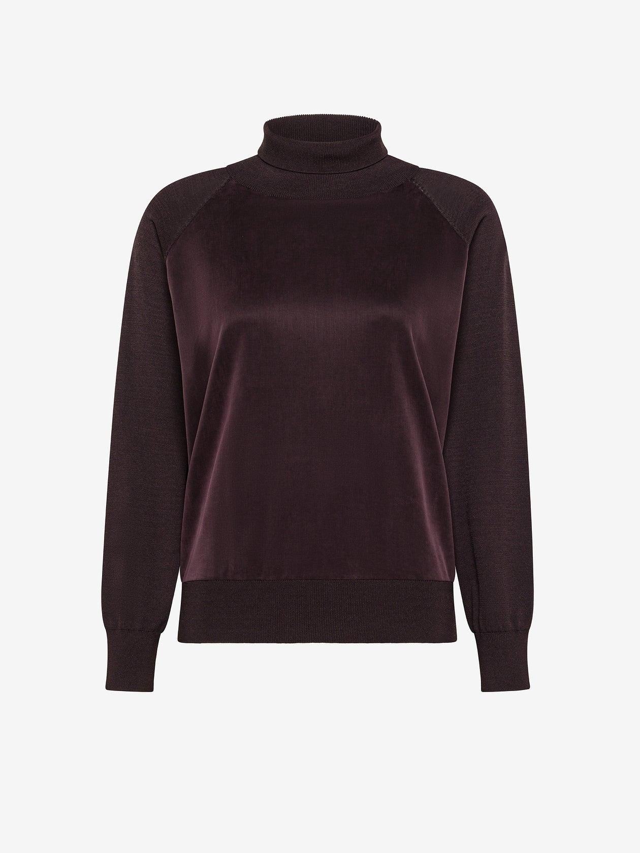 Cupro Turtleneck Wom Soft Knit<BR/> W25664 73 RRD 