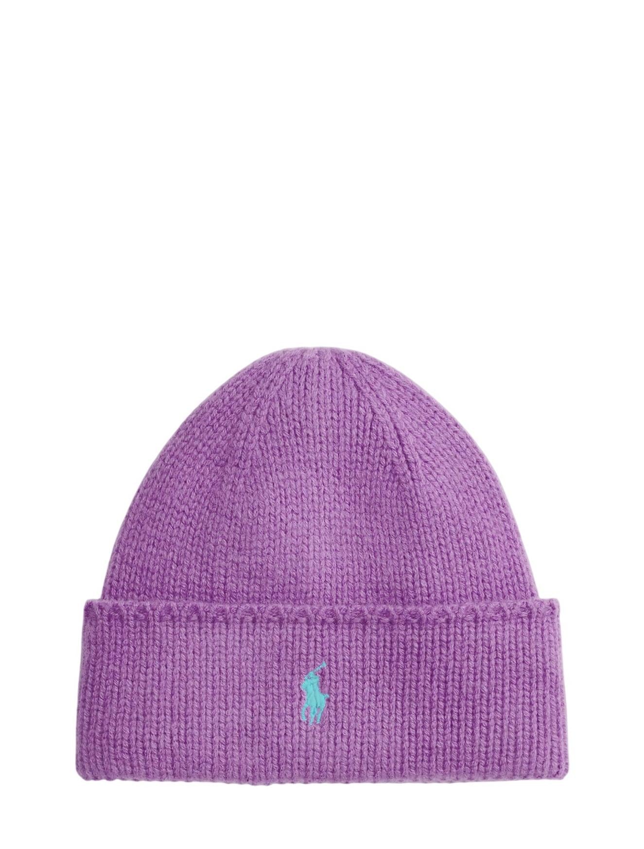 Cappello da donna Ralph Lauren in lana con logo 455954355 010 RALPH LAUREN 