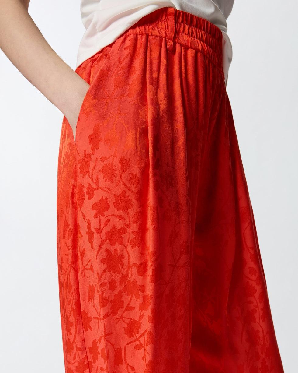 Pantaloni in jacquard floreale<BR/> 106802A3AN A99 PINKO 