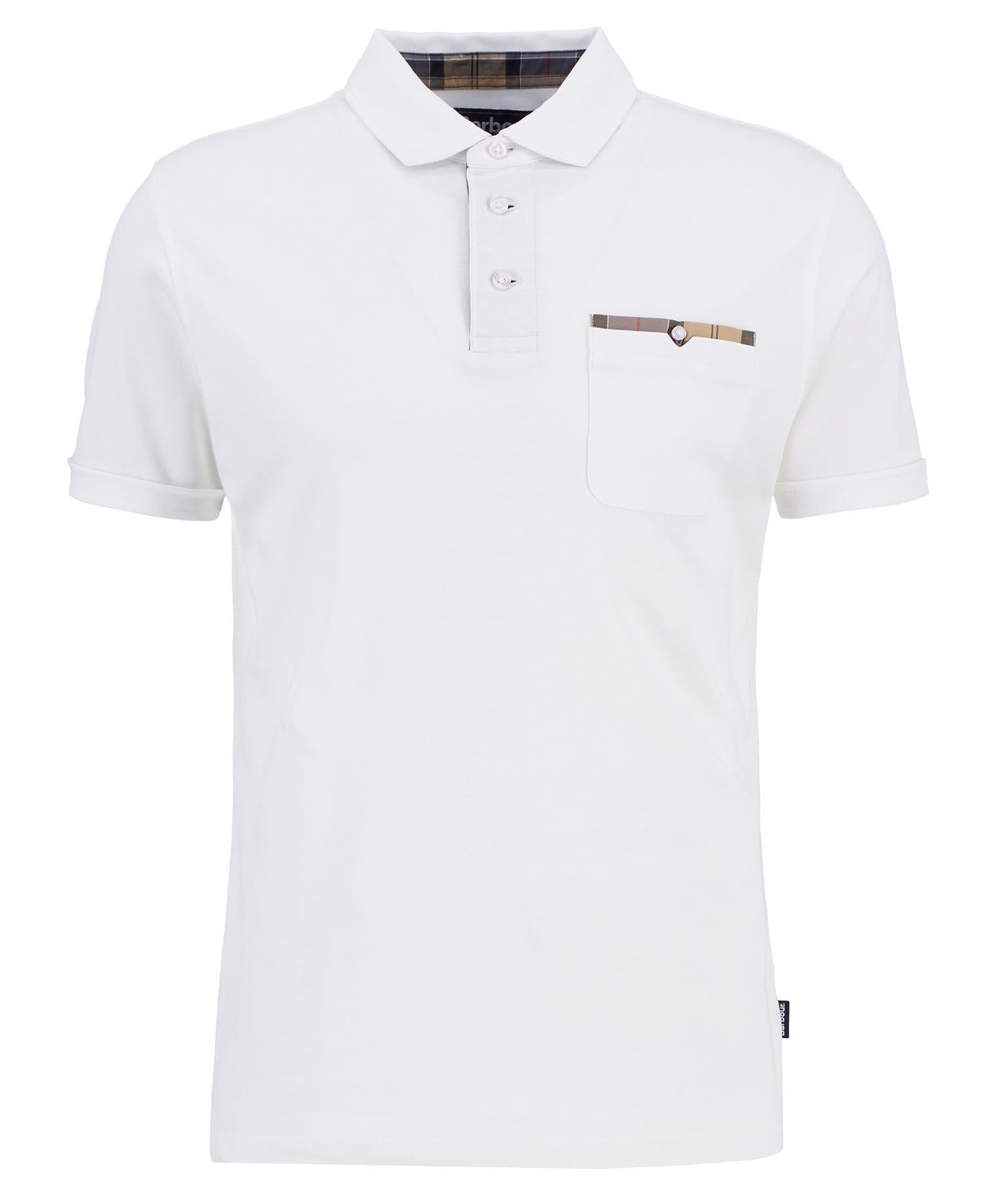 Polo Corpatch a maniche corte leggermente aderente<BR/> MML1496MML WH11 BARBOUR 