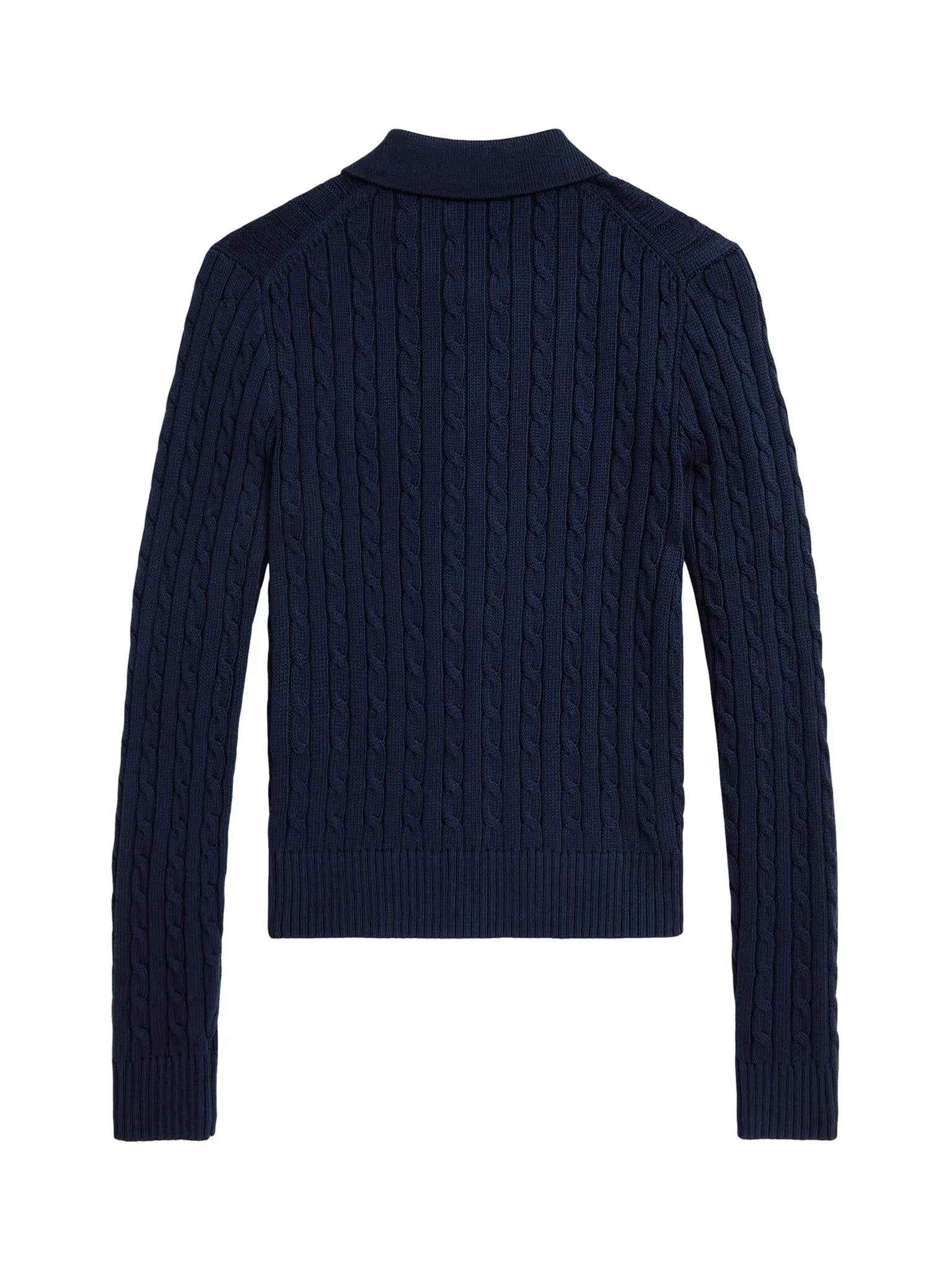 Cardigan in cotone lavorazione a trecce 211971881 501 RALPH LAUREN 