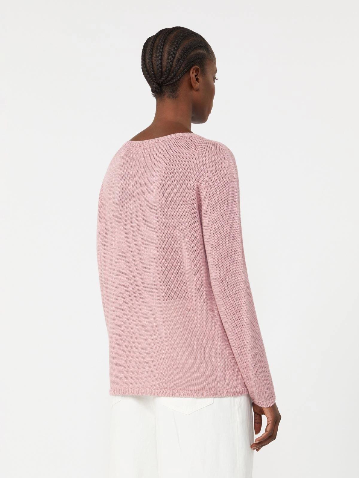 Maglia basic in filato di lino - Rosa antico SMMGIOLINO 008 S MAX MARA 