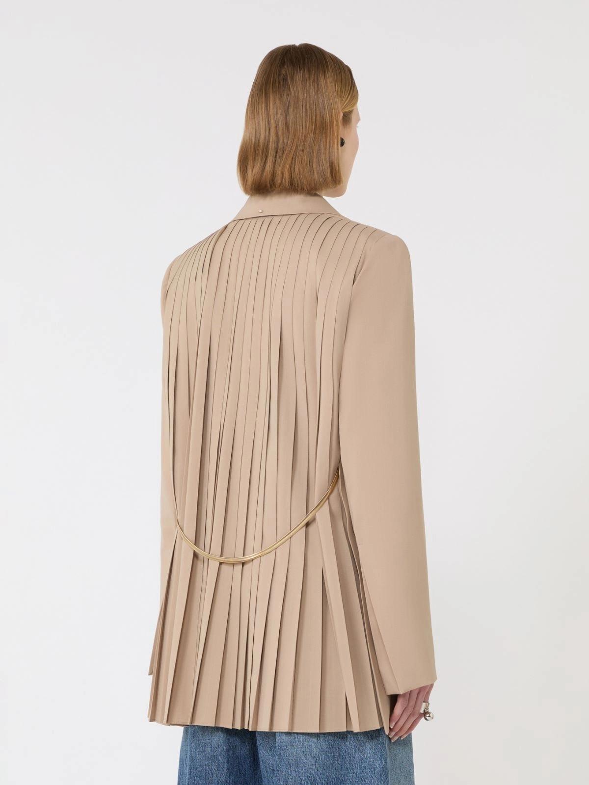 Blazer sartoriale in lana con retro in plissé - Beige<BR/> SPXMELA 001 SPORTMAX 