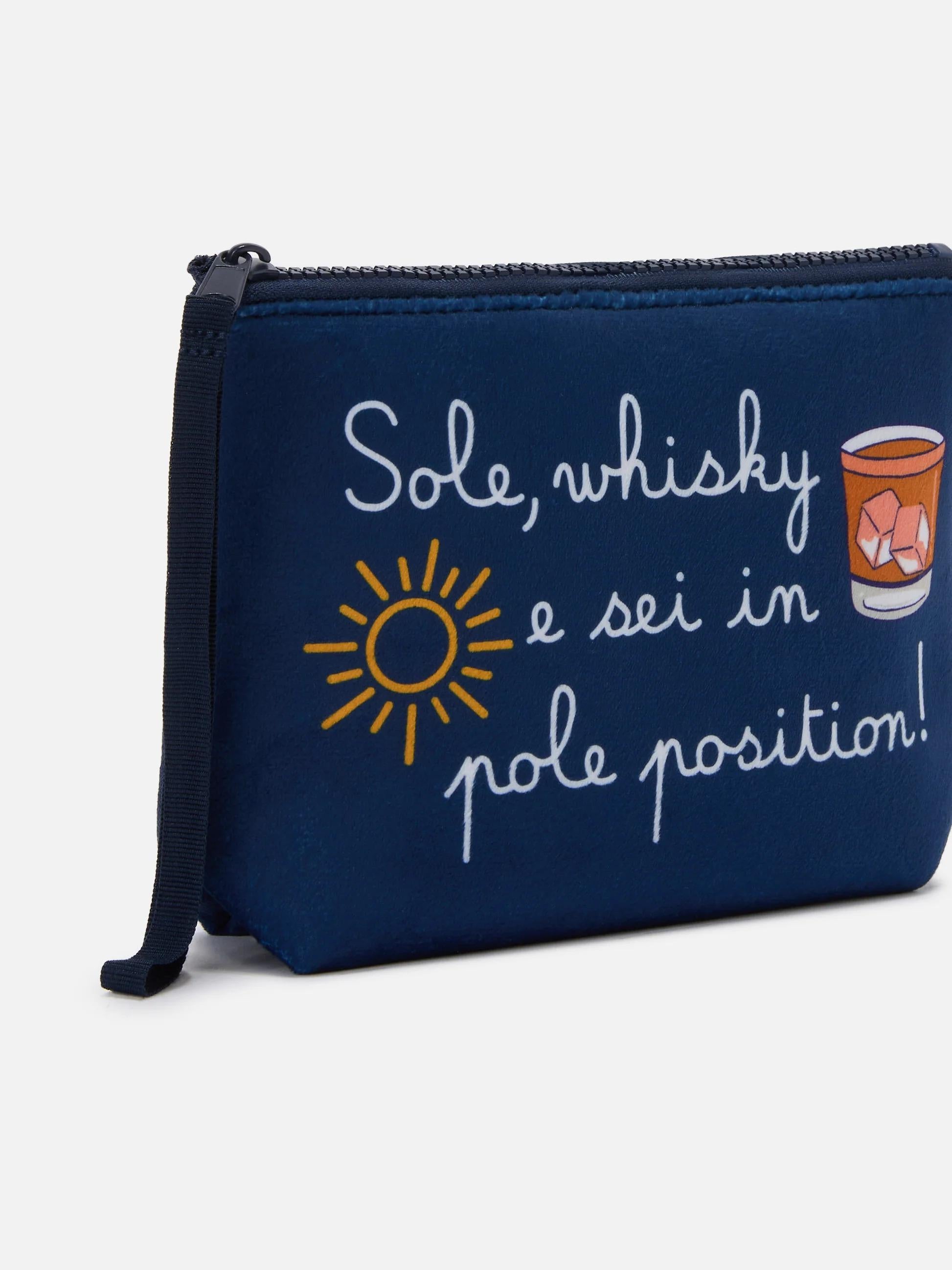 Pochette in lana Aline con stampa Sole, whisky... | VACANZE DI NATALE ALI0002 02832I MC2 SAINT BARTH 