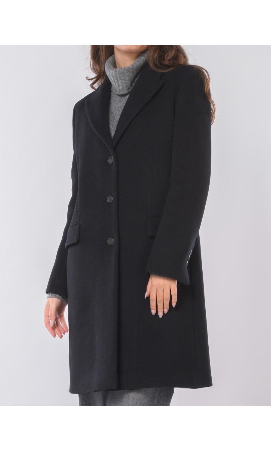 Women's Single Breasted Wool Blend Coat