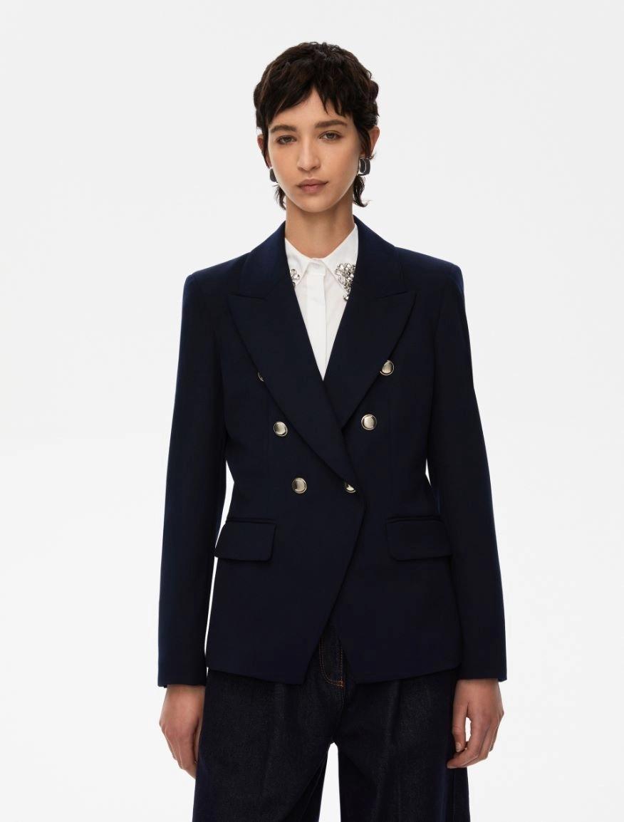 Blazer doppiopetto in misto viscosa DRAGHI 004 IBLUES 