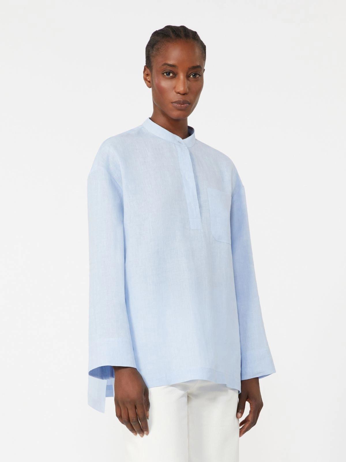 Camicia in puro lino - Bianco ottico<BR/> SMMCANTICO 011 S MAX MARA 2 