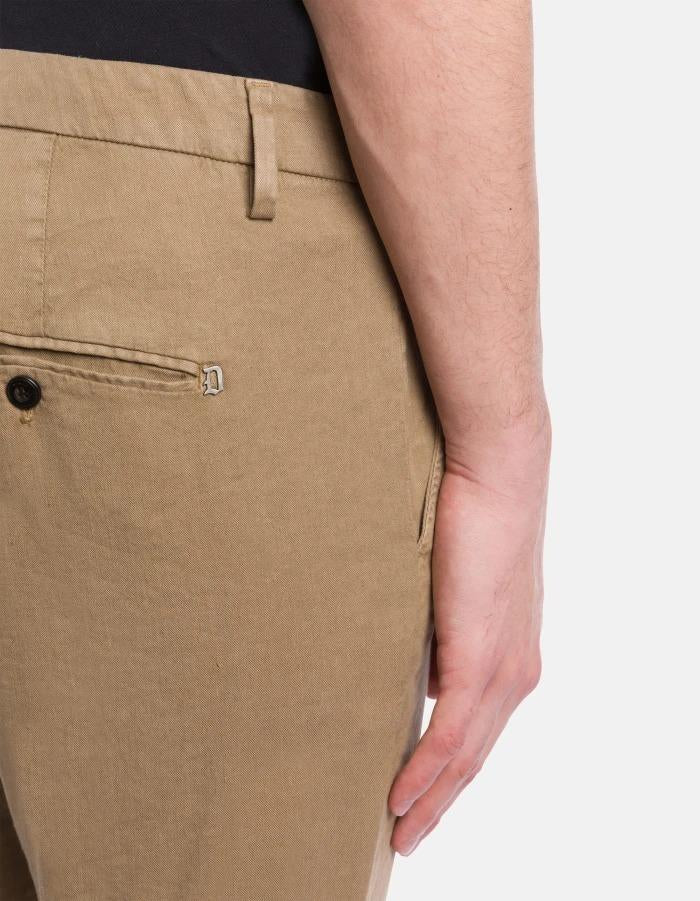 Pantaloni Gaubert slim in gabardina compact<BR/> UP235GS0096UPTD 733 DONDUP 