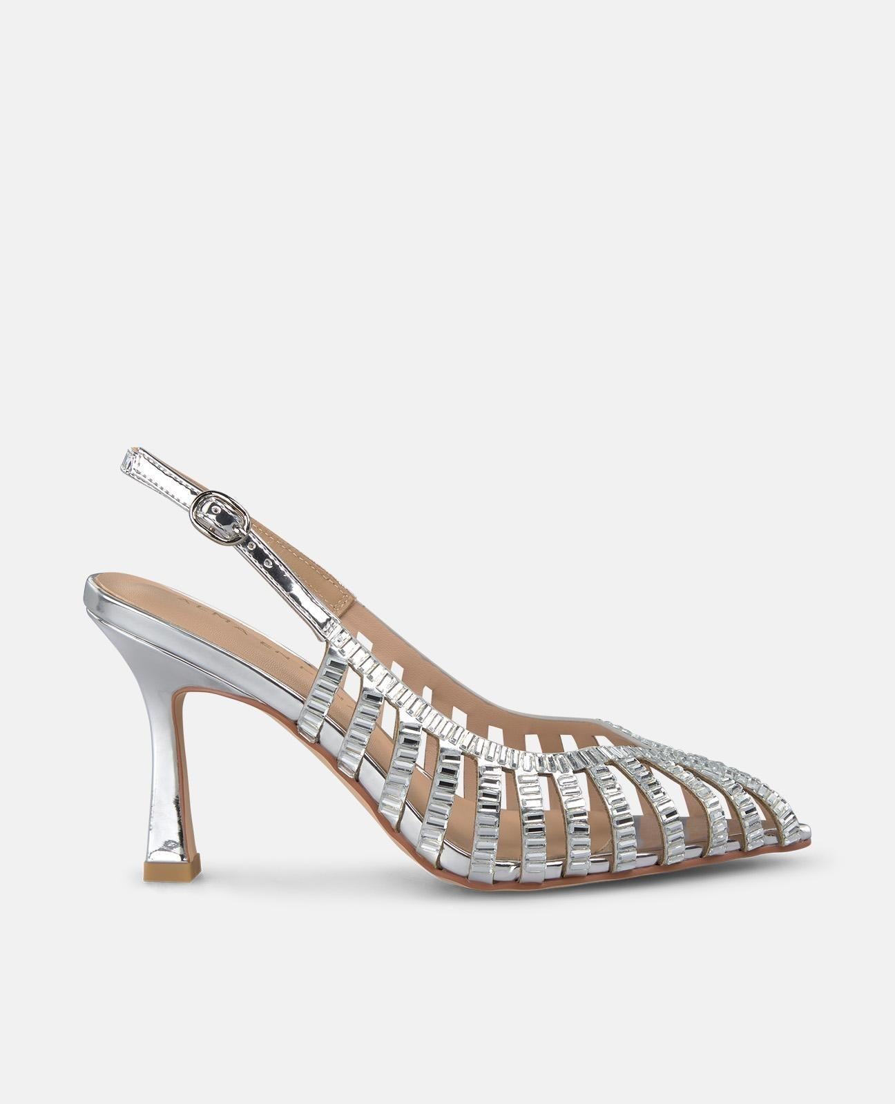 SCARPA CON TACCO EFFETTO CRISTALLO
