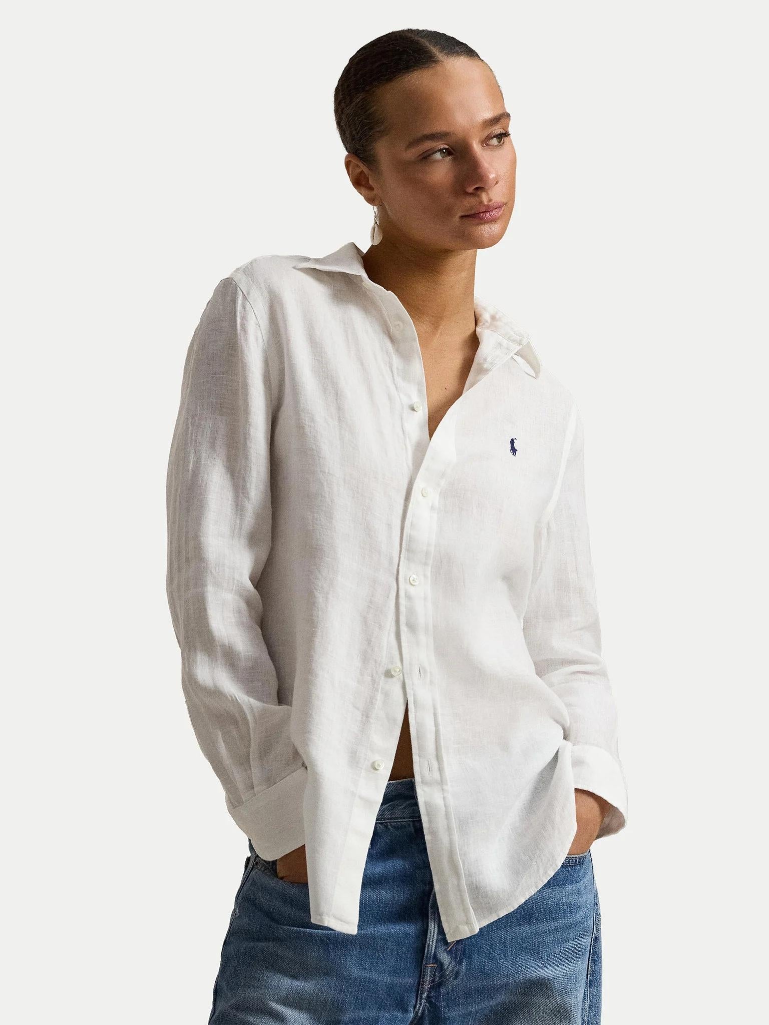 Camicia donna Polo Ralph Lauren realizzata in lino 211970730 518 RALPH LAUREN 