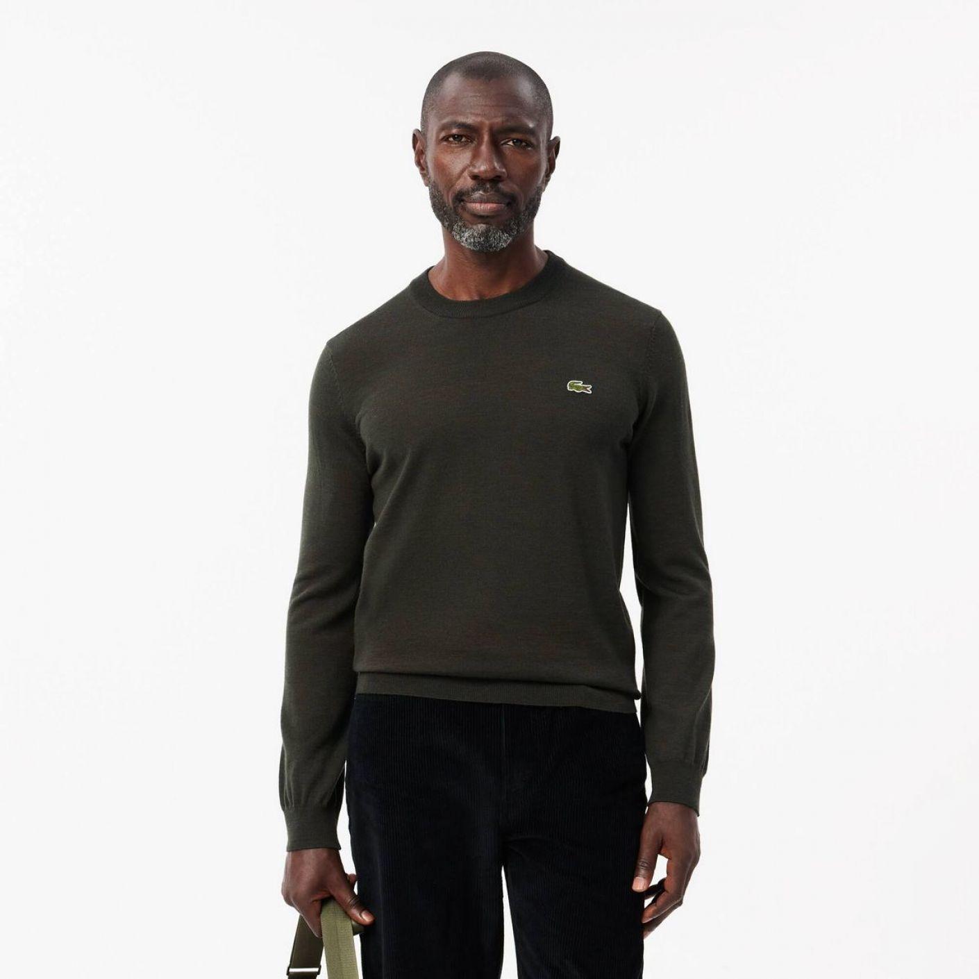Maglia uomo in lana e tessuto