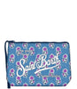 Pochette Aline in scuba con stampa floreale